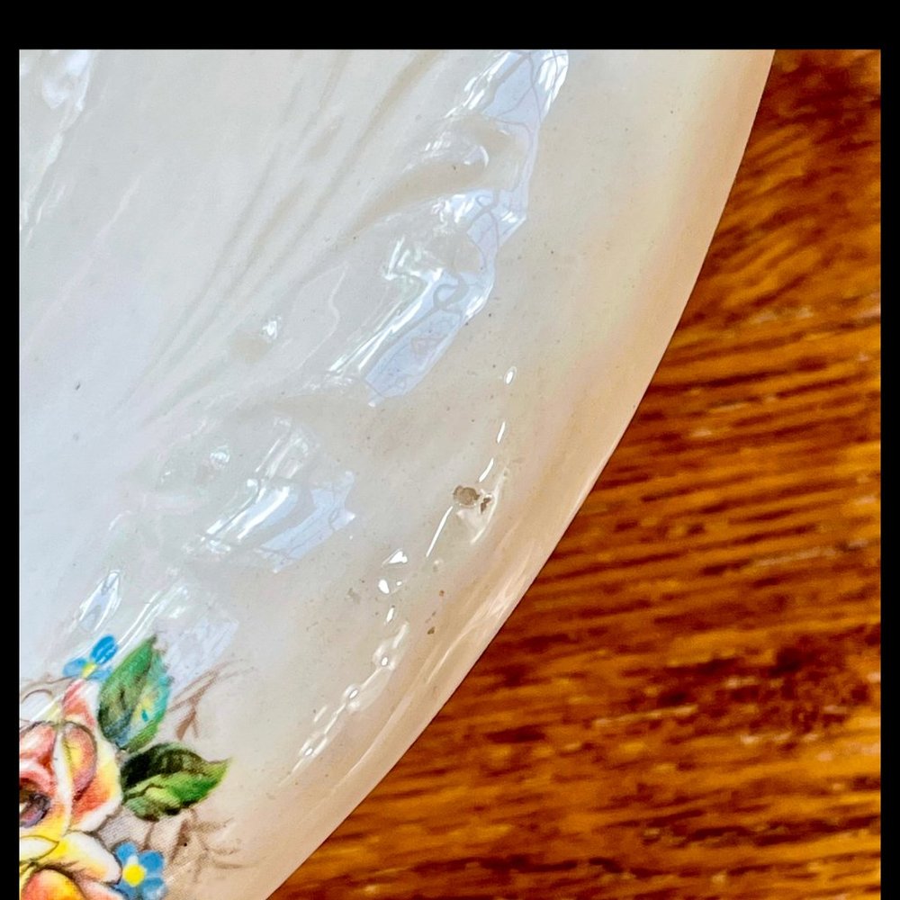 ▪️VTG▪️1970's Embossed Ceramic Floral Cottagecore Farmhouse Pitcher & Basin Set - Picture 13 of 13